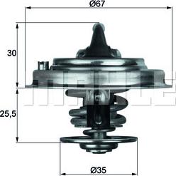 MAHLE TX 30 92D - Thermostat, coolant parts5.com