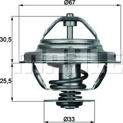 MAHLE TX 27 80D - Thermostat, Kühlmittel parts5.com