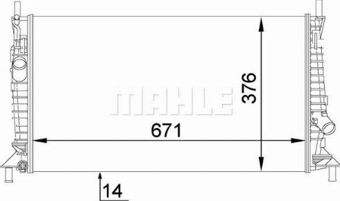 MAHLE CR 1353 000P - Radiador, refrigeración del motor parts5.com