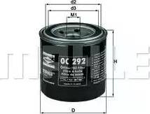 MAHLE OC 292 - Filtro de aceite parts5.com