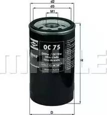 MAHLE OC 75 - Oil Filter parts5.com