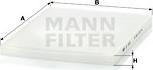 Mann-Filter CU 3059 - Filtr, wentylacja przestrzeni pasażerskiej parts5.com