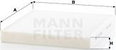 Mann-Filter CU 26 009 - Filtre, kabin havası parts5.com