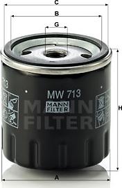 Mann-Filter MW 713 - Ölfilter parts5.com