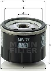 Mann-Filter MW 77 - Filtru ulei parts5.com