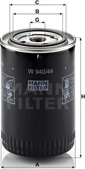 Mann-Filter W 940/44 - Φίλτρο λαδιού parts5.com