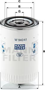 Mann-Filter W 940/41 - Filter,tööhüdraulika parts5.com