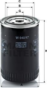 Mann-Filter W 940/47 - Маслен филтър parts5.com