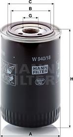 Mann-Filter W 940/18 - Маслен филтър parts5.com