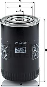 Mann-Filter W 940/81 - Filtr oleju parts5.com