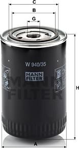 Mann-Filter W 940/35 - Oil Filter parts5.com