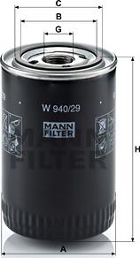 Mann-Filter W 940/29 - Olejový filtr parts5.com