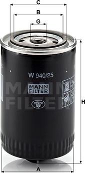 Mann-Filter W 940/25 - Õlifilter parts5.com