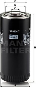 Mann-Filter W 962/47 - Маслен филтър parts5.com