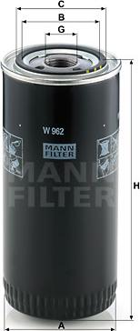 Mann-Filter W 962 - Oljni filter parts5.com