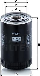 Mann-Filter W 9069 - Filtro de aceite parts5.com