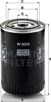 Mann-Filter W 9009 - Filtre à huile parts5.com