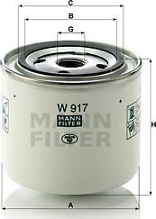 Mann-Filter W 917 - Маслен филтър parts5.com