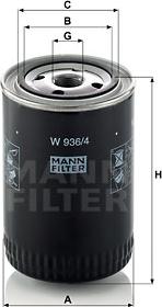 Mann-Filter W 936/4 - Filtro de aceite parts5.com