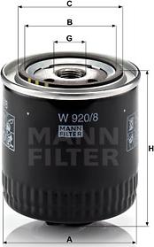 Mann-Filter W 920/8 - Ölfilter parts5.com