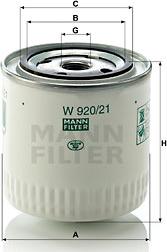 Mann-Filter W 920/21 - Filtr oleju parts5.com