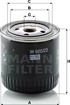 Mann-Filter W 920/23 - Маслен филтър parts5.com