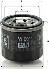 Mann-Filter W 6011 - Filtro de aceite parts5.com