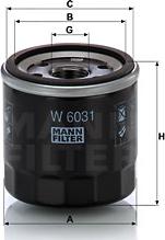 Mann-Filter W 6031 - Φίλτρο λαδιού parts5.com