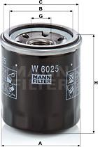 Mann-Filter W 6025 - Filtro de aceite parts5.com