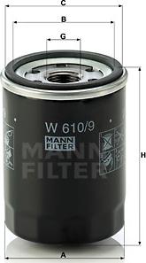 Mann-Filter W 610/9 - Olajszűrő parts5.com