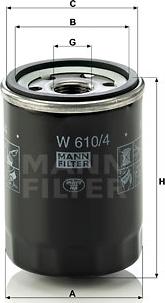 Mann-Filter W 610/4 - Маслен филтър parts5.com