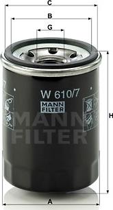 Mann-Filter W 610/7 - Õlifilter parts5.com