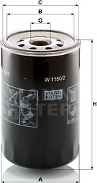 Mann-Filter W 1150/2 - Filtro de aceite parts5.com