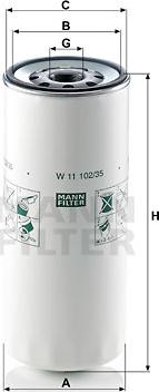 Mann-Filter W 11 102/35 - Filtro de aceite parts5.com