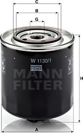 Mann-Filter W 1130/1 - Ölfilter parts5.com