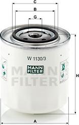 Mann-Filter W 1130/3 - Filtr oleju parts5.com