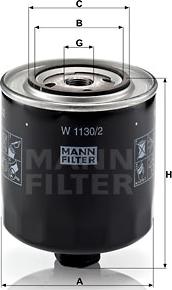 Mann-Filter W 1130/2 - Ölfilter parts5.com