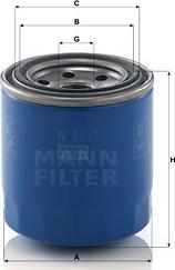 Mann-Filter W 8017 - Filtr oleju parts5.com