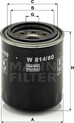 Mann-Filter W 814/80 - Oil Filter parts5.com