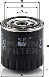 Mann-Filter W 815/5 - Öljynsuodatin parts5.com