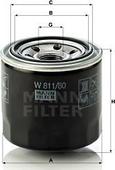 Mann-Filter W 811/80 - Ölfilter parts5.com