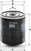 Mann-Filter W 7043 - Filtr oleju parts5.com