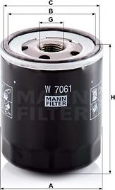 Mann-Filter W 7061 - Filtru ulei parts5.com