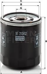 Mann-Filter W 7062 - Filtro de aceite parts5.com