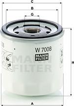 Mann-Filter W 7008 - Φίλτρο λαδιού parts5.com