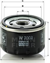 Mann-Filter W 7003 - Filtro de aceite parts5.com