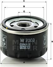 Mann-Filter W 7003 - Olajszűrő parts5.com