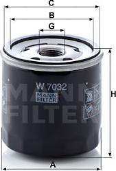 Mann-Filter W 7032 - Yağ filtresi parts5.com