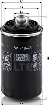 Mann-Filter W 719/45 - Öljynsuodatin parts5.com