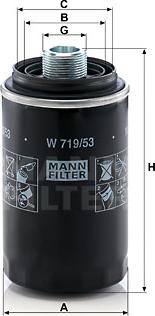 Mann-Filter W 719/53 - Filtro de aceite parts5.com